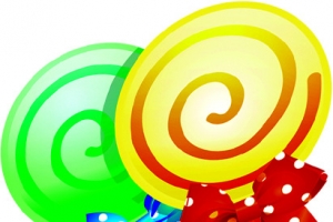 两只棒棒糖儿童节素材