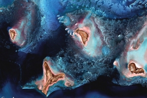里海 浮雕 地球 表面 空间 鸟瞰 4k壁纸 3840x2160