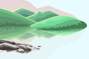 二十四节气立春绿色简约手绘banner