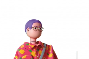 C4D潮流男生高清PNG透明免扣设计素材免费下载