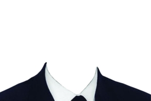 深蓝色西装工作照模板