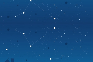 黑夜星空扁平背景