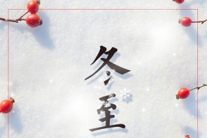 冬至雪地饺子汤圆促销季节海报