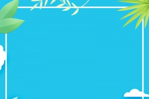 创意剪纸风你好夏天卡通海报