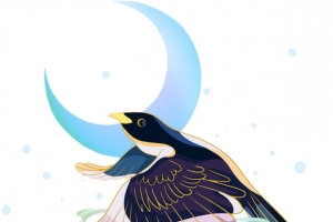 中国风原创七夕喜鹊