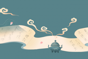 中国风手绘插画背景