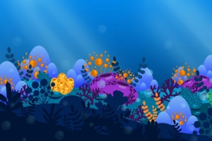 3840x2160 海藻 海洋 艺术 矢量壁纸 背景