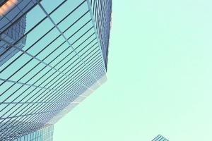 蓝色天空玻璃楼宇大气神秘高清大图渐变背景