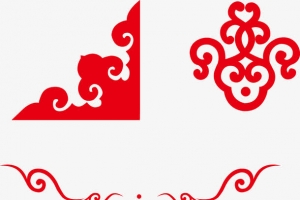 花纹纹理边框剪纸