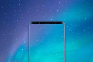 创意合成极光全面屏手机宣传