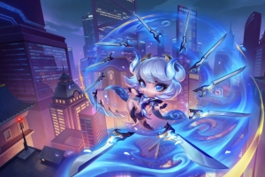 英雄联盟LOL 双城之战2青花瓷 小小艾瑞莉娅 高清原画4K高清壁纸