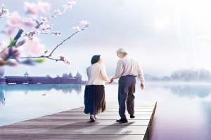 夕阳红关爱老年海报