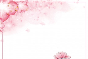 粉色手绘唯美女生节花瓣古风少女背景