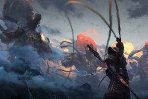 黑神话悟空四大天王3440x1440带鱼屏游戏壁纸