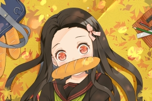 《鬼灭之刃》灶门祢豆子4k手机壁纸竖屏动漫2160x3840