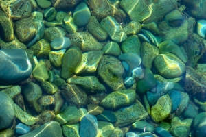 石头 鹅卵石 水 眩光 失真 4k壁纸 3840x2160