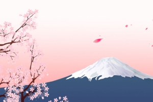 粉色浪漫樱花节旅游banner