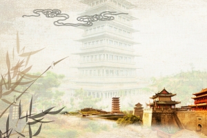 暑期旅游中国边塞景色黄色banner