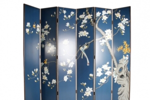 蓝色屏风