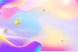 渐变流体抽象图案PSD素材