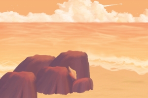 海螺 海 手绘风景 原创幺幺4k壁纸