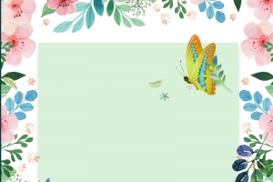 小清新春季花开促销海报