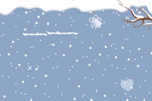 卡通雪花小清新紫色banner