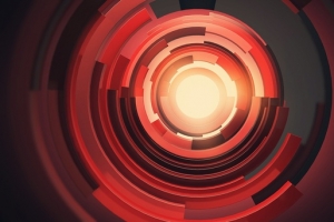 红色圆形轨道修饰