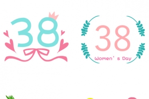 38妇女节标志