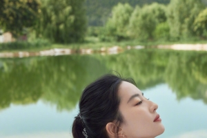刘亦菲 青山绿水风景摄影4k手机壁纸美女2160x3840