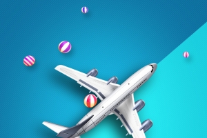 航空公司飞行员招聘海报psd