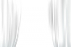 创意合成白色窗帘幕布高清PNG透明装饰素材免费下载