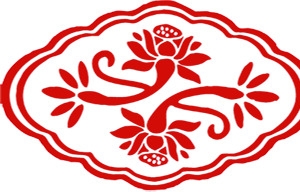 红色镂空莲花