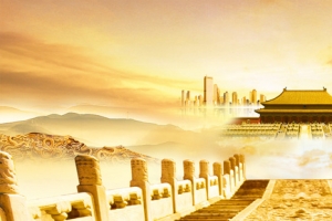 金色黄昏Banner背景