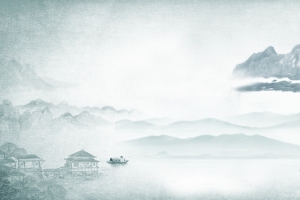 中国风水墨画小清新水墨背景