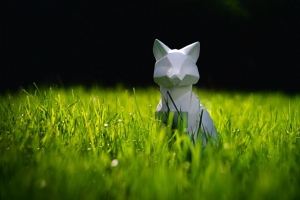 猫 雕像 3d 草 4k壁纸 3840x2160