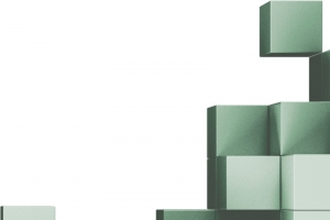 俄罗斯绿色方块叠放几何图高清PNG透明漂浮元素设计素材免费下载