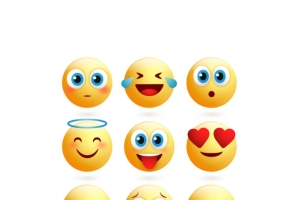 矢量EMOJI精致笑脸卡通表情包