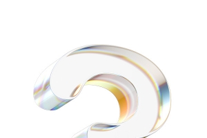 立体水晶透明金边数字3