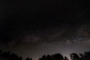 星空 树木 夜晚 深色 4k壁纸 3840x2160