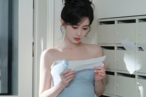 孟子义蓝色长裙平板电脑壁纸