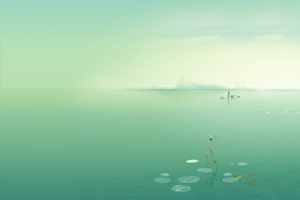治愈系湖畔banner背景
