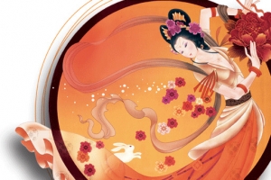 中秋节元素嫦娥奔月