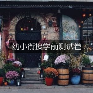 幼小过渡学前评估卷