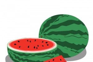 冰镇西瓜清凉一夏高清PNG透明免扣设计素材免费下载