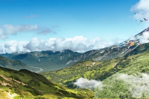 雪山高山海报背景素材