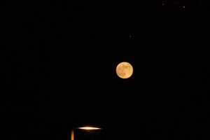 月亮 满月 灯笼 黑色 夜间 4k壁纸 3840x2160