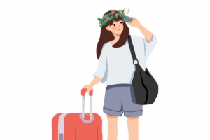 旅游中的美女