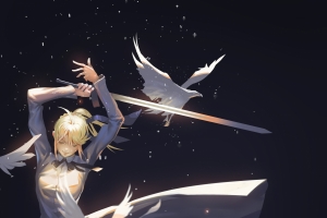 saber 飞鸟 4k手机壁纸竖屏