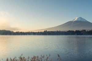 富士 山 峰 湖 风景 4k壁纸 3840x2160